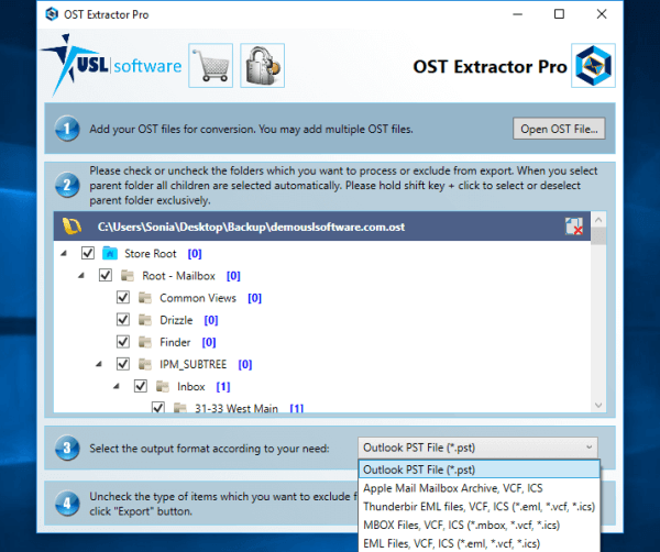 convert ost to pst freeware